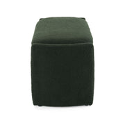 Elegant Long Shaped Storage Ottoman Bench, Boucle Material, Simple And Grand Design - Dark Green - R&R Furniture Gallery (Fountain Valley, CA)