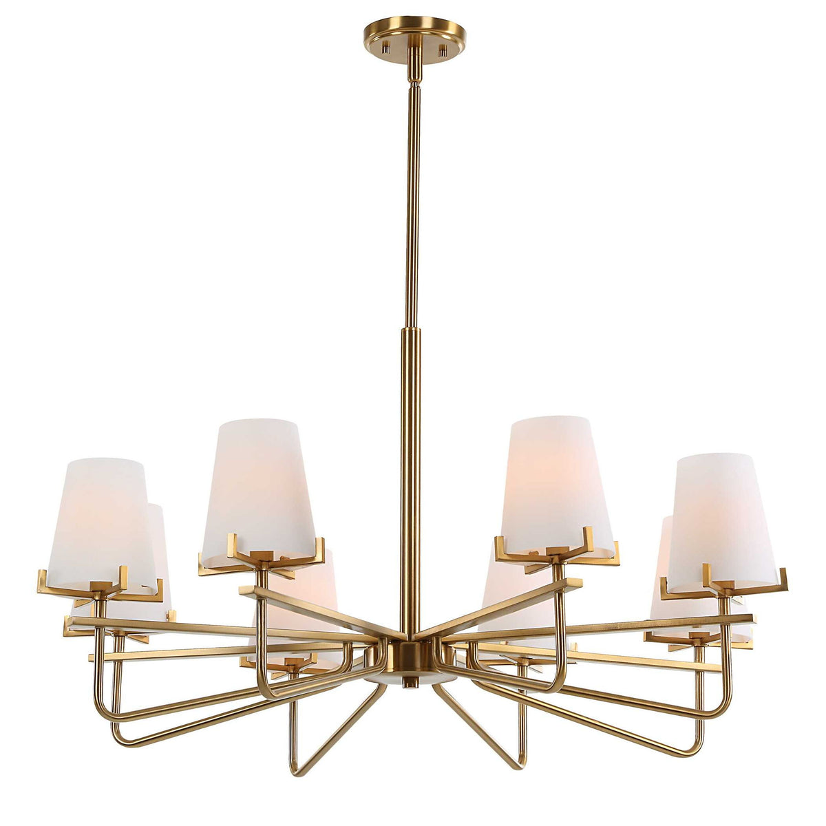 Lassen - 8 Light Chandelier - Brass