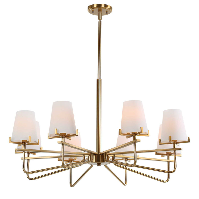 Lassen - 8 Light Chandelier - Brass
