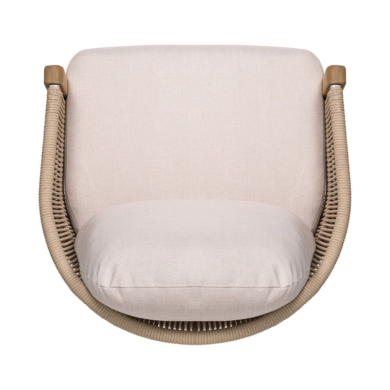 Grotta - Outdoor Dining Arm Chair (Set of 2) - Teak / Beige - R&R Furniture Gallery (Fountain Valley, CA)