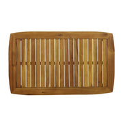Noble House outdoor acacia wood loveseat set with two seats and a matching coffee table, ideal for patio or garden relaxation.