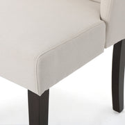 Modern Wingback Dining Chair (Set of 2) With Upholstered - Ivory - R&R Furniture Gallery (Fountain Valley, CA)