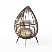 Cutter Teardrop Patio Chair With Water Resistant Cushion - Multi / Brown / Beige - R&R Furniture Gallery (Fountain Valley, CA)