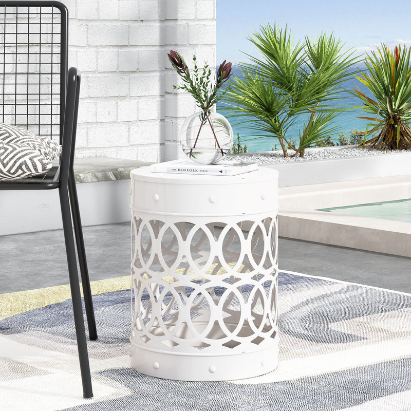 Outdoor Metal Large End Table, Modern Design - R&R Furniture Gallery (Fountain Valley, CA)