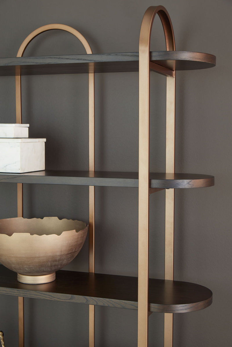 Brentmour - Bookcase - Brown / Gold Finish - R&R Furniture Gallery (Fountain Valley, CA)