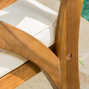 Outdoor Hermosa 7 Piece Wood Dining Set With Cushions - Teak - R&R Furniture Gallery (Fountain Valley, CA)