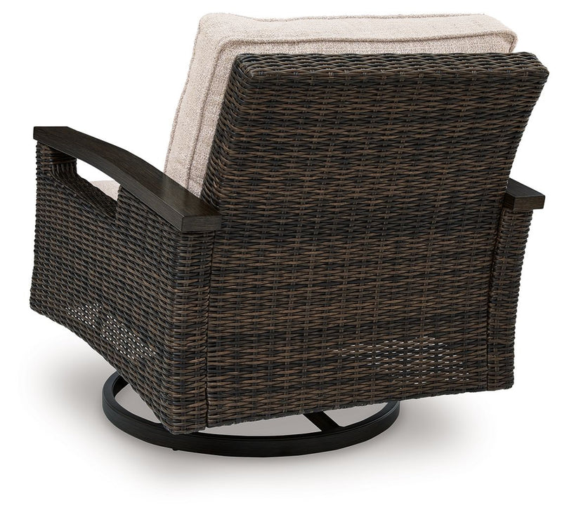 Monterey Point - Swivel Lounge Chair (Set of 2) - Dark Brown - R&R Furniture Gallery (Fountain Valley, CA)