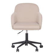 TOV Furniture Sydney desk chair with modern design, black upholstered seat and wooden legs, suitable for office or study spaces.