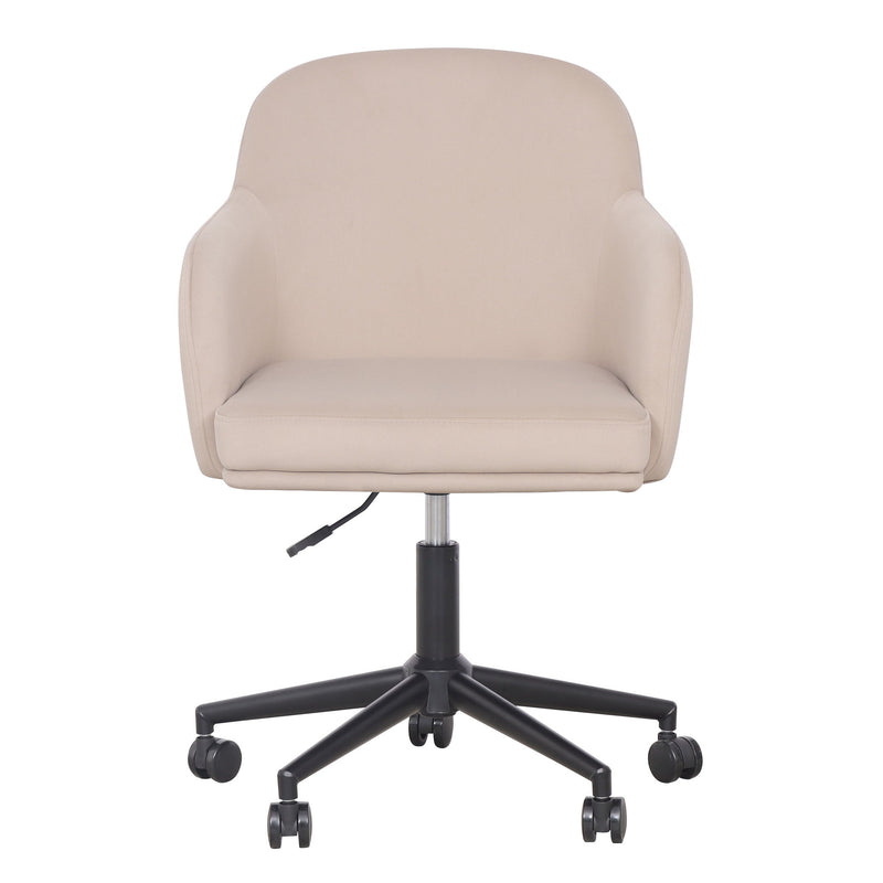 TOV Furniture Sydney desk chair with modern design, black upholstered seat and wooden legs, suitable for office or study spaces.