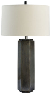 Dirkton - Metal Table Lamp  - Antique Pewter Finish - R&R Furniture Gallery (Fountain Valley, CA)