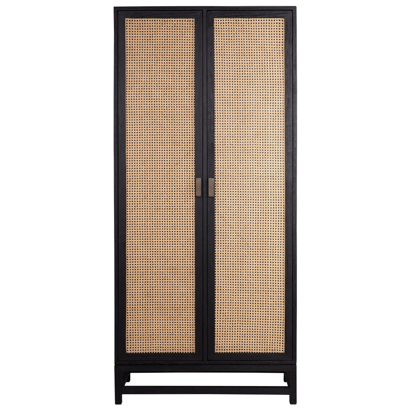 Royette - Cabinet - Antique Black With Natural