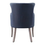 Blue Yareena wingback chair by Uttermost featuring plush upholstered fabric and classic wingback design.
