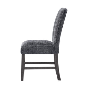 Dining Chair With Padded Seating And Back (Set of 2) - Dark Gray