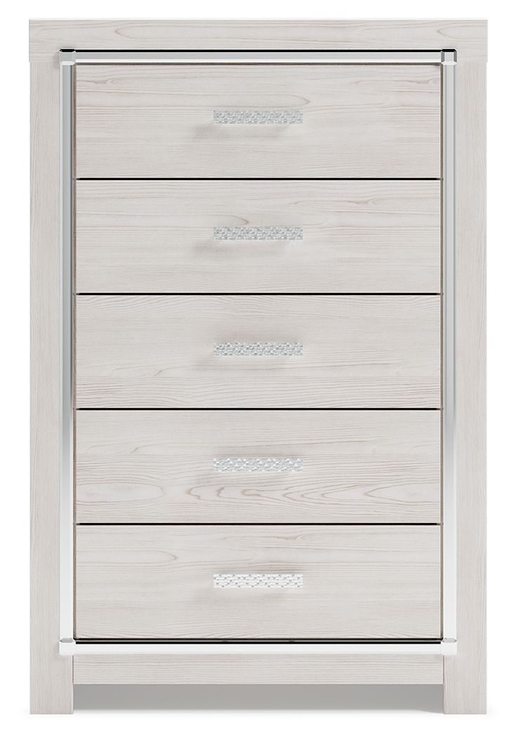 Altyra - Five Drawer Chest - White - R&R Furniture Gallery (Fountain Valley, CA)