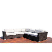 Luxurious Wicker Patio Sectional With Weather Resistant Sunbrella Cushions - R&R Furniture Gallery (Fountain Valley, CA)
