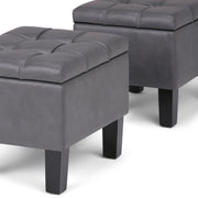 Dover - 3 Piece Storage Ottoman Contemporary Design - R&R Furniture Gallery (Fountain Valley, CA)