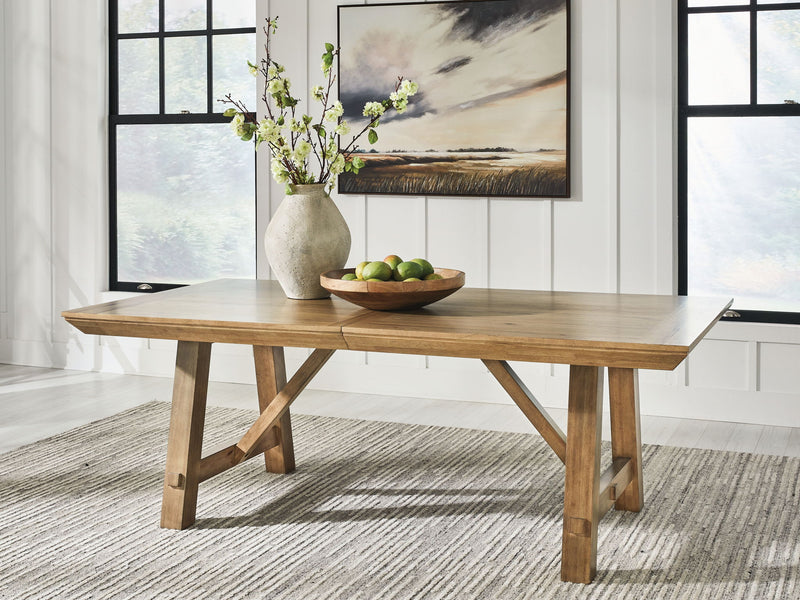 Ridgester - Rectangular Dining Room Extension Table - Light Brown - R&R Furniture Gallery (Fountain Valley, CA)
