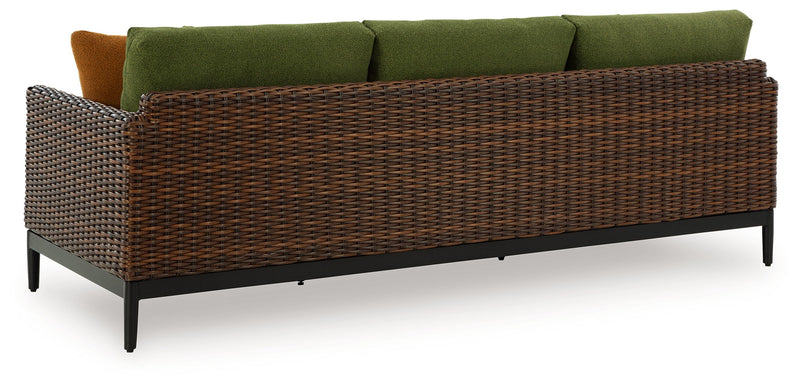 Horizon Hall - Sofa With Cushion - Brown / Green - R&R Furniture Gallery (Fountain Valley, CA)