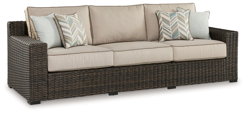 Coastline Bay - Sofa With Cushion - Brown - R&R Furniture Gallery (Fountain Valley, CA)