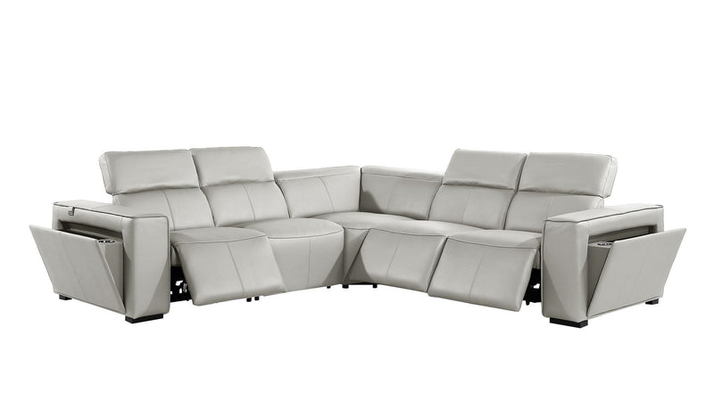 1224 - 5-Piece L-Shaped Sectional Sofa In With 3 Power Recliners & Power Headrests