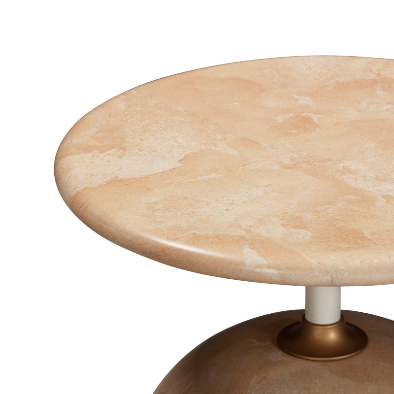 Mire - Faux Marble Side Table - Rose - R&R Furniture Gallery (Fountain Valley, CA)