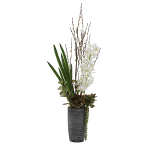 Eterna Orchid - Centerpiece & Vase - Black / Green / White