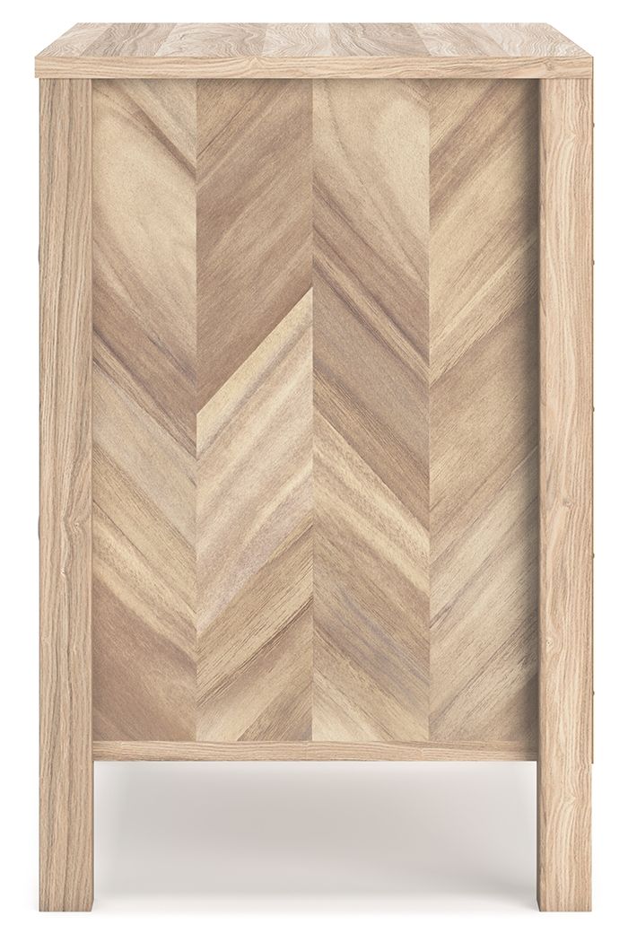Battelle - Two Drawer Night Stand - Tan - R&R Furniture Gallery (Fountain Valley, CA)