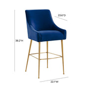 Beatrix - Velvet Stool - R&R Furniture Gallery (Fountain Valley, CA)