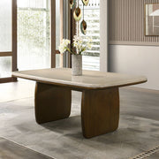 Kasha - Dining Table With Marble Top Top - Vintage Oak - R&R Furniture Gallery (Fountain Valley, CA)