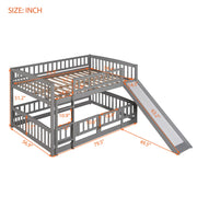 Low Bunk Bed With Slide, Fence And Ladder - R&R Furniture Gallery (Fountain Valley, CA)