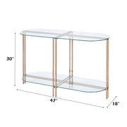 Veises - Sofa Table - Champagne - R&R Furniture Gallery (Fountain Valley, CA)