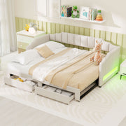 Extendable Daybed With LED Light And 2 Storage Drawers - R&R Furniture Gallery (Fountain Valley, CA)