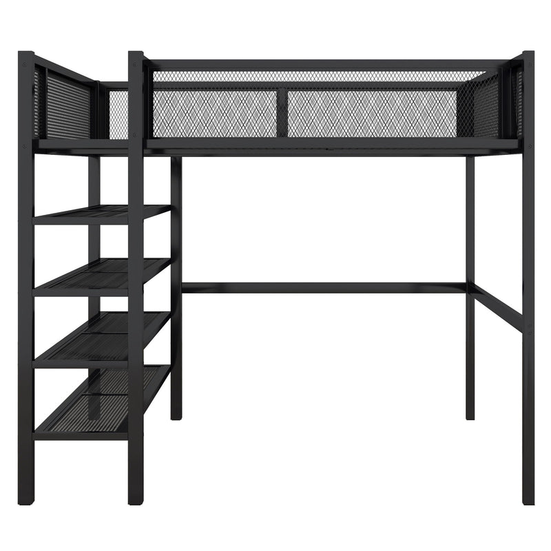 Loft Bed With 4 Tier Shelves And Storage - R&R Furniture Gallery (Fountain Valley, CA)