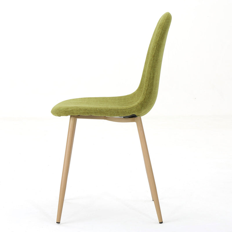 Modern Minimalist Fabric Dining Chair With Iron Legs - R&R Furniture Gallery (Fountain Valley, CA)