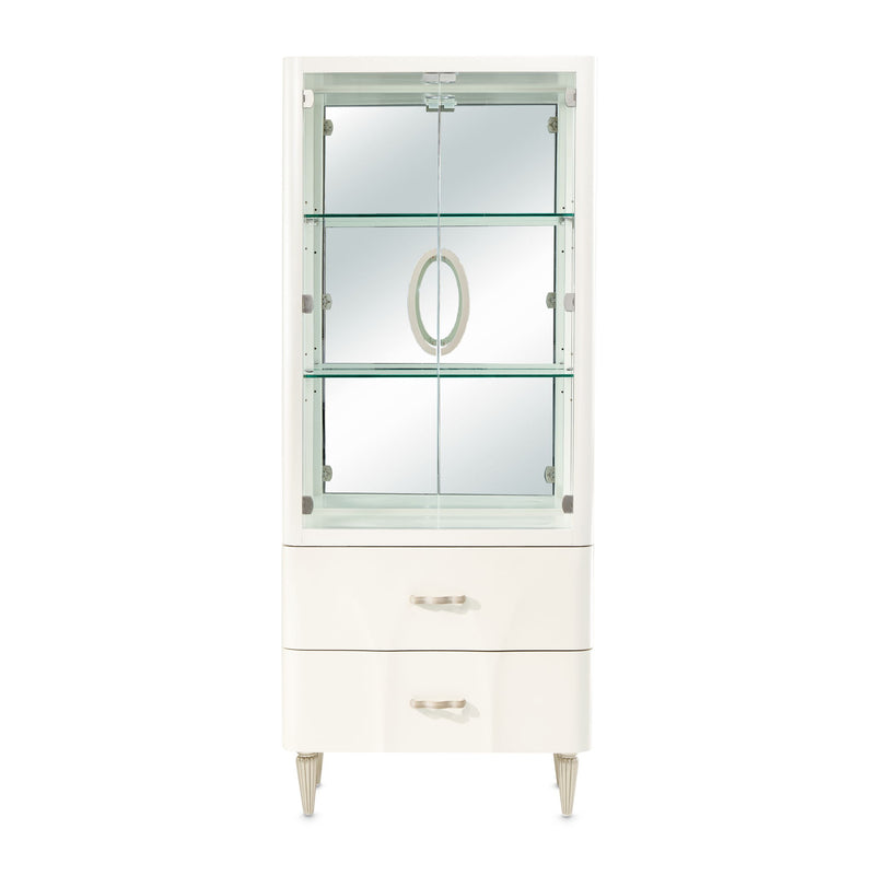 London Place - Display Cabinet - Creamy Pearl - R&R Furniture Gallery (Fountain Valley, CA)