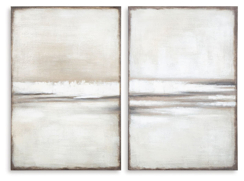 Brockdunn - Wall Art Set (Set of 2) - Tan / Brown - R&R Furniture Gallery (Fountain Valley, CA)