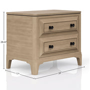 2 Drawer Nightstand - Sand - R&R Furniture Gallery (Fountain Valley, CA)