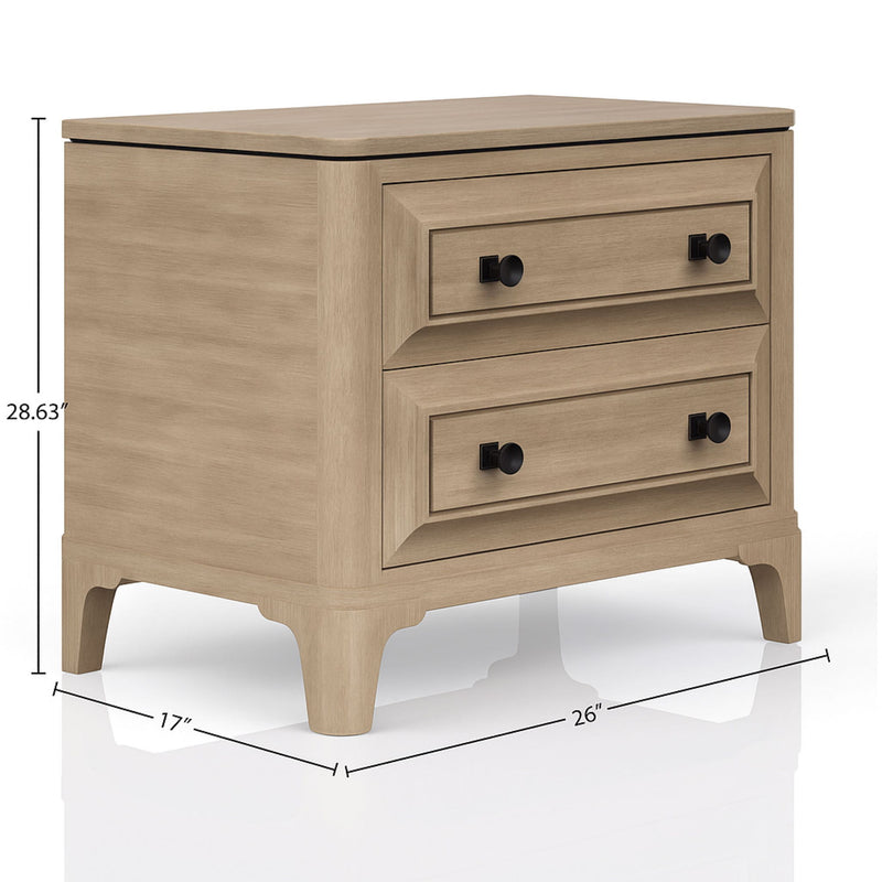 2 Drawer Nightstand - Sand - R&R Furniture Gallery (Fountain Valley, CA)
