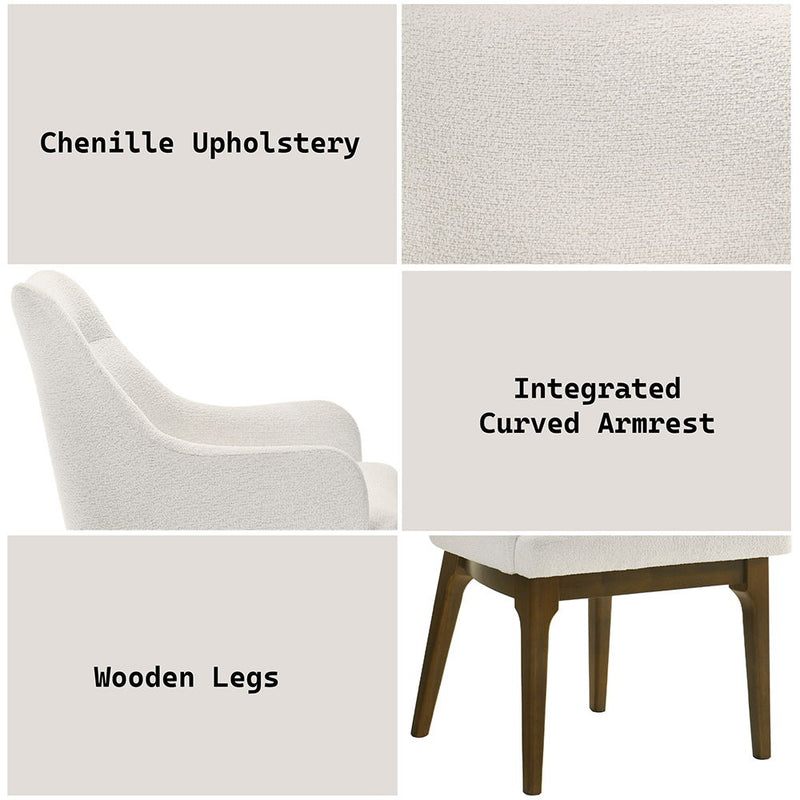 Kasha - Side Chair (Set of 2) - Chenille / Vintage Oak - R&R Furniture Gallery (Fountain Valley, CA)
