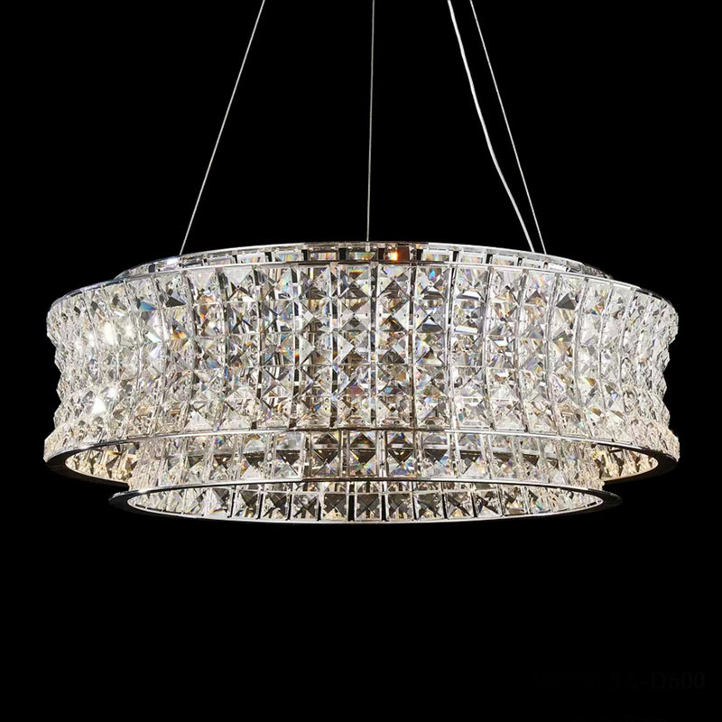 Michael Amini Lighting - Galaxy 24" Round LED Crystal Chandelier - Chrome