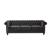 Noble House Chesterfield style 3-seater sofa with deep button tufting and elegant stationary design in a classic upholstery.