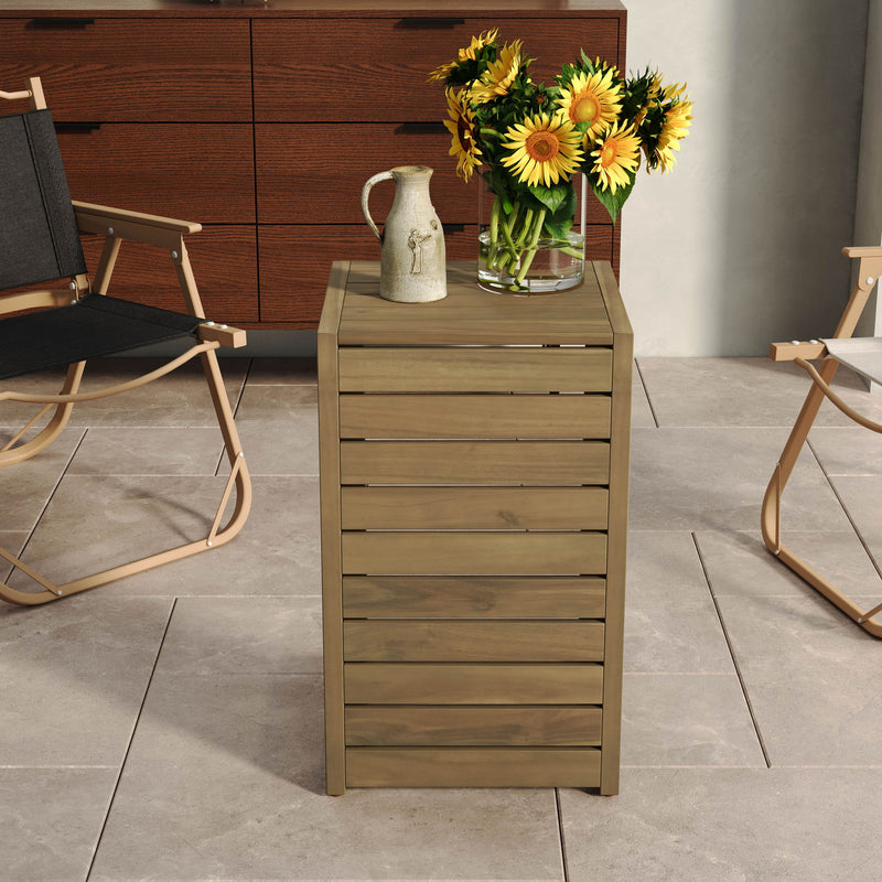Aluminum Outdoor C - Shaped Side Table For Patio - R&R Furniture Gallery (Fountain Valley, CA)