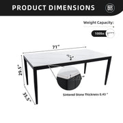Modern outdoor patio dining table by Life Outside with tapered legs, weatherproof, rust-free metal surface for garden or patio use.