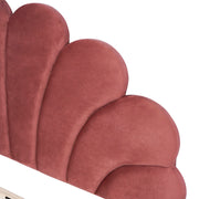 Upholstered Platform Bed With Flower Pattern Headboard - R&R Furniture Gallery (Fountain Valley, CA)