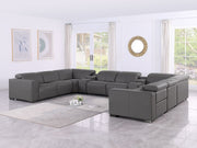 1208 - 10 Piece U Shaped Leather Sectional With 4 Power Recliners & Power Headrest - R&R Furniture Gallery (Fountain Valley, CA)