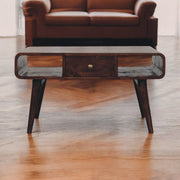 Solid Wood Curved Coffee Table - R&R Furniture Gallery (Fountain Valley, CA)