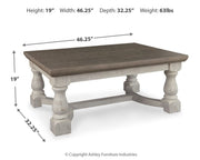 Havalance - Rectangular Cocktail Table - Gray / White - R&R Furniture Gallery (Fountain Valley, CA)