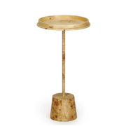 Destin - Burl Designer Side Table - Natural - R&R Furniture Gallery (Fountain Valley, CA)