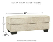 Monaghan - Ottoman - Sandstone - R&R Furniture Gallery (Fountain Valley, CA)