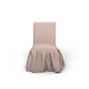 Gertrude striped linen side dining chair by TOV Furniture with a modern design and comfortable padded seat.